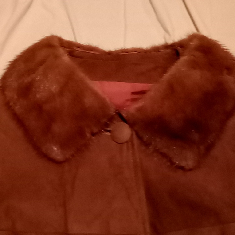 Suede REAL  MINK coat, High end coat